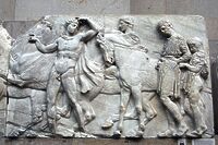 Greek Art. Parthenon. 5th century B.C. A boy helps a rider to