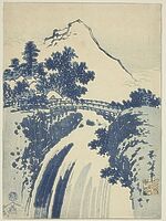 日本画 自然風景 巻物 Hiroshige 広重: Rokusozan in Kazusa Province 上総鹿楚山