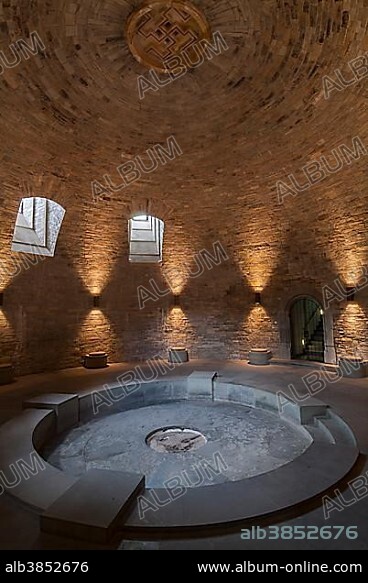 The crypt in Wewelsburg castle, 1934-45 cult-site of the SS under Himmler, now Historical Museum, Büren-Wewelsburg, Paderborn district, North Rhine-Westphalia, Germany, Europe.