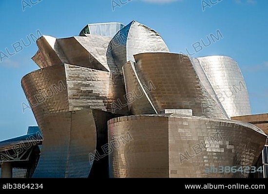 Guggenheim Museum Bilbao, architect Frank O. Gehry, detail, Bilbao, Basque Country, Spain, Europe.
