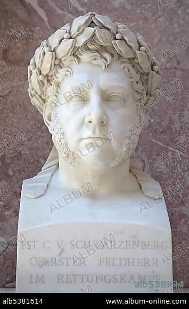 Bust of Karl Philipp Fuerst zu Schwarzenberg, Austrian field marshall.