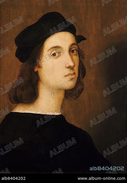 Self-portrait by Raffaello Sanzio da Urbino, also Raffael da Urbino, Raffaello Santi, Raffaello Sanzio, Raffael, Italian painter, Italy, digitally restored reproduction of a work of art (public domain) from c. 1500, Europe.