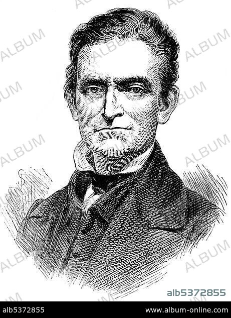 Historical drawing, US-American history, 19th century, portrait of John Brown, 1800 - 1859, a US-American abolitionist, abolitionist movement, a movement to abolish slavery.