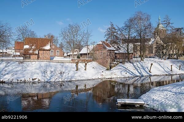 Farmhouse museum, Hamaland museum, local history museum, today kult Westmünsterland, city park, Vreden, Münsterland, North Rhine-Westphalia, Germany, Europe.