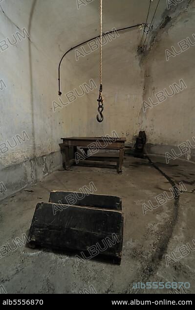 Torture chamber at Fort Breendonk, Belgium, Europe.