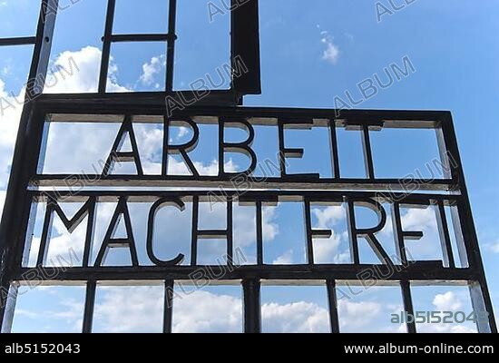 Arbeit macht frei, concentration camp, Sachsenhausen, Oranienburg, Brandenburg, Germany, Europe.