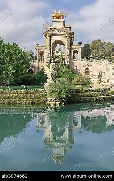 Cascada Monumental in the Ciutadella Park, Barcelona, Catalonia, Spain, Europe.