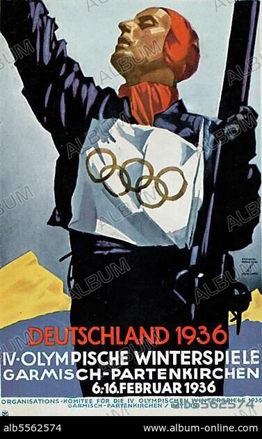 Olympic poster, the German propaganda poster for the Games.