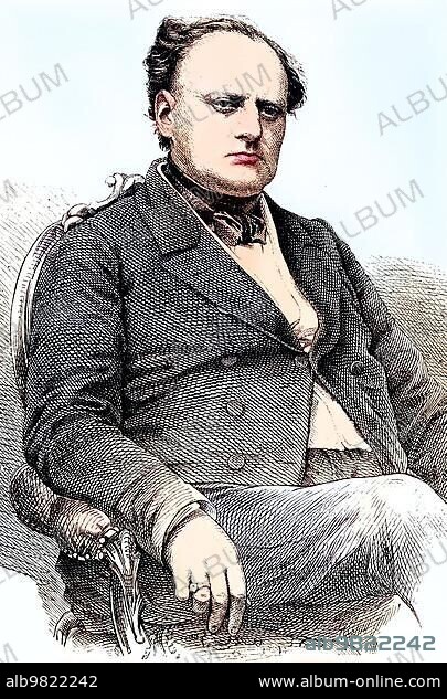 Eugen Alexander Megerle von Mühlfeld; 1810-1868; Austrian jurist and politician; historical engraving; c. 1869; Historic; digitally restored reproduction from a 19th century original; coloured; exact date unknown.