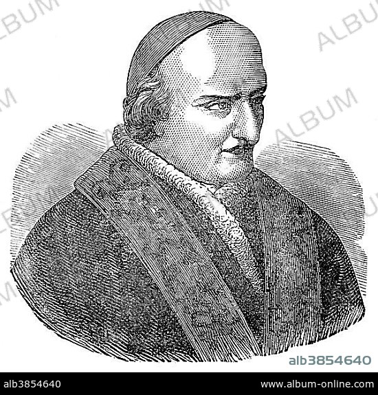 Pope Pius VIII, 1761, 1830, born Francesco Saverio Castiglioni, pope from 1829 to 1830, historical illustration.