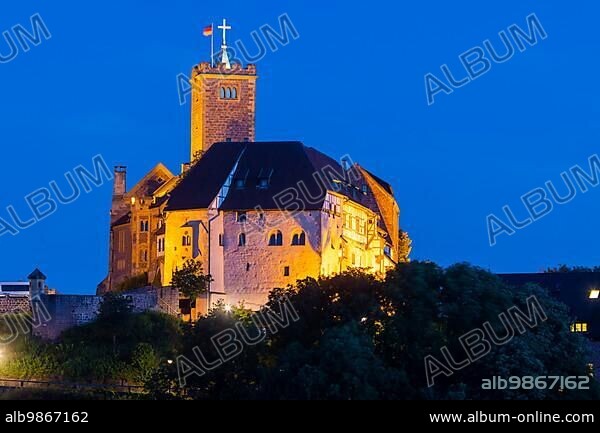Wartburg Castle is a castle in Thuringia, situated above the town of Eisenach at the north-western end of the Thuringian Forest, 411 m above sea level. It was founded around 1067 by Louis the Knight and has been a UNESCO World Heritage Site since 1999.