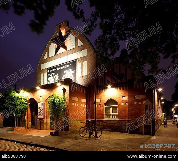 Bahnhof Langendreer, former railway station, now a cultural center with cinema, restaurant and event hall, Bochum, Ruhr Area, North Rhine-Westphalia, Germany, Europe.