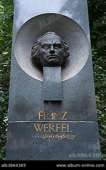 Monument to Franz Viktor Werfel, 1890-1945, Austrian writer, Vienna, Austria, Europe.
