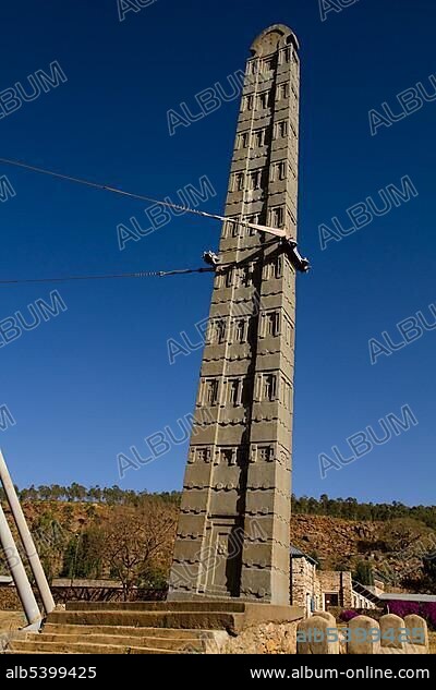 Rome Stele or Aksum Obelisk, Main Stelae Field, Aksum, Ethiopia, Africa.