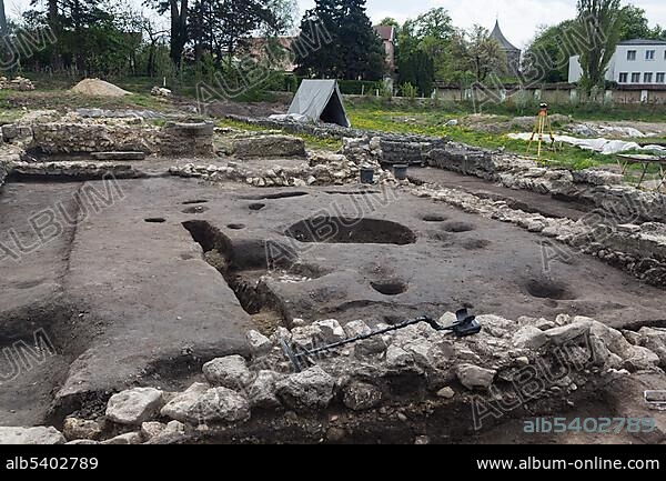 Excavations in the Roman town of Carnuntum, Petronell Open-Air Museum, Carnuntum Archaeological Park, Lower Austria, Austria, Europe.