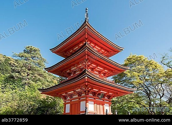 Koyasu Pagoda at Kiyomizudera, Kiyomizu-dera, Temple, Kyoto, Japan, Asia.
