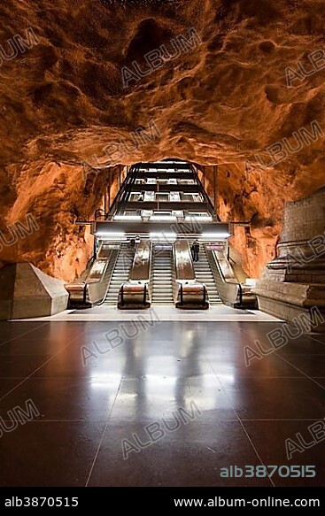 Subway, Rådhuset station, Tunnelbana, Stockholm, Sweden, Europe.
