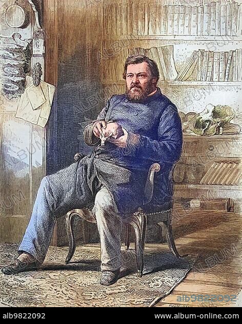 Karl August Traugott Vogt; also Carl Vogt; 1808; 1869; a German Lutheran theologian and professor at the University of Greifswald; historical engraving; Historic; digitally restored reproduction from a 19th century original; coloured; exact date unknown.