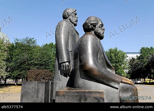 Statues of Karl Marx and Friedrich Engels, Berlin, Germany, Europe.