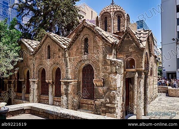 Athens Greece. Orthodox Church of Panaghia Kapnikarea, the oldest church in the city.