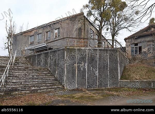 Lost Place, Former Restaurant Goldene Sonne, used by the Nazis, later part of a Soviet barracks in Friedensstadt, Glau, Stadt Trebbin, Germany, Europe.