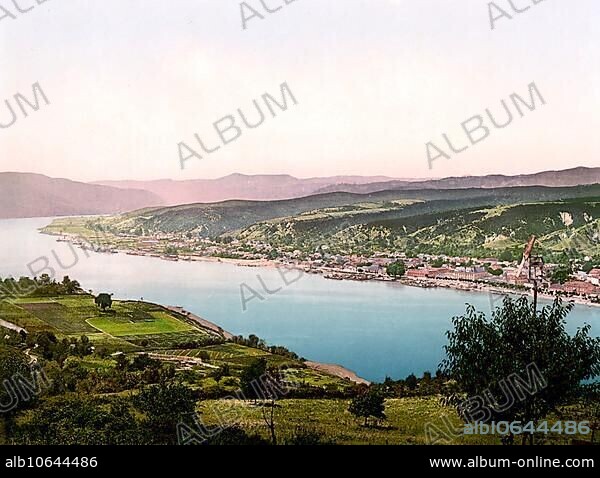 Orsova, Ungarn, Österreich-Ungarn, Österreichisch-Ungarische Monarchie, heute Rumänien, Historisch, um 1900, digital restaurierte Reproduktion nach einem Original aus dem 19th century, Hungary, Austro-Hungary, Austro-Hungarian Empire, Austrian-Hungarian Monarchy, today Romania, Historical, around 1900, digitally restored reproduction from a 19th century original, Europe.