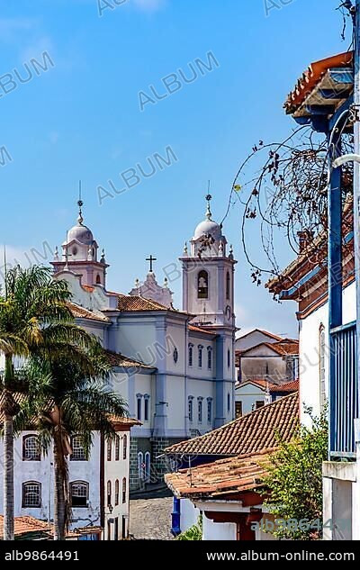 View of the historic center of the city of Diamantina in the state of Minas Gerais, Brazil, Brasil, South America.