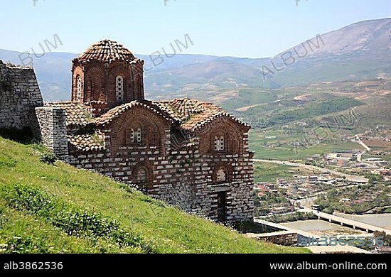 Byzantine Church of the Trinity at Berat Castle, Berat Kalaja, Berat, Berat, Albania, Europe.