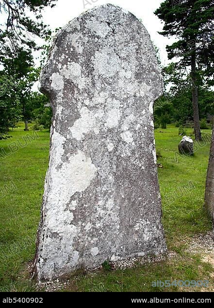 Viking Picture stone in Bunge, Gotland, Sweden, Europe.