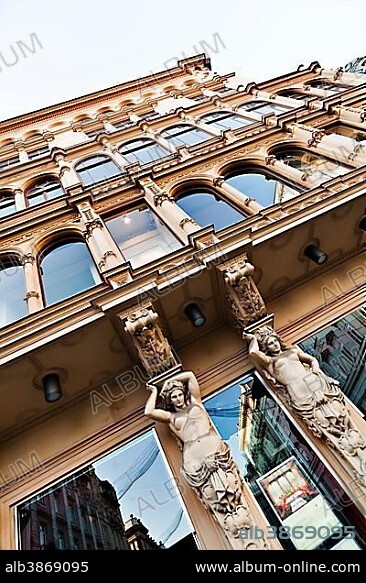 Facade, Julius Meinl am Graben, Vienna, Austria, Europe.