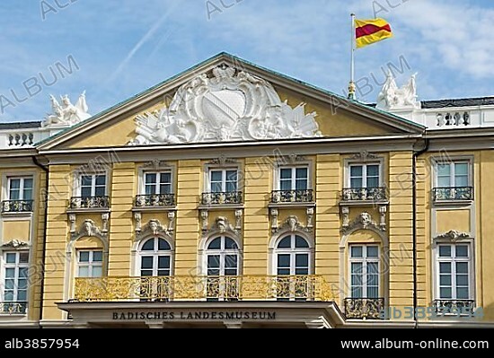 Badisches Landesmuseum, Karlsruhe Castle, 18th-century palace and museum of regional history and culture, Karlsruhe, Baden-Württemberg, Germany, Europe.