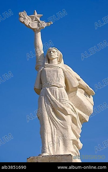 Monument to Mother Albania at the Martyrs' Cemetery, in honour of the fallen of the Second World War, Tirana, Albania, Europe.