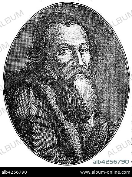 John Amos Comenius, Jan Amos Komensky, a Czech philosopher, pedagogue and theologian from the Margraviate of Moravia, 1592, 1670, woodcut, France, Europe.