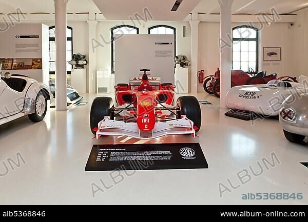 Ferrari F2007 Mock-up from 2006, world champion car of Kimi Raikkonen from 2007, Prototyp Museum Hamburg, Hafencity quarter, Hamburg, Germany, Europe.