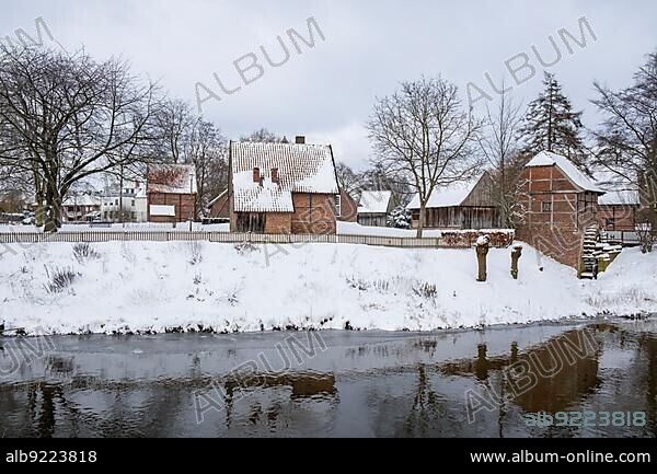 Farmhouse museum, Hamaland museum, local history museum, today kult Westmünsterland, city park, Vreden, Münsterland, North Rhine-Westphalia, Germany, Europe.