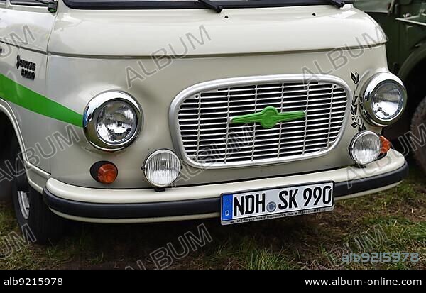 DDR Oldtimer Barkas B1000 at a classic car meeting in Benneckenstein in the Harz Mountains, Germany, Europe.