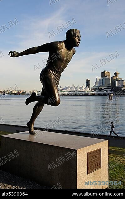 Harry Winston Jerome statue, Stanley Park, Vancouver, British Columbia, Canada, North America.