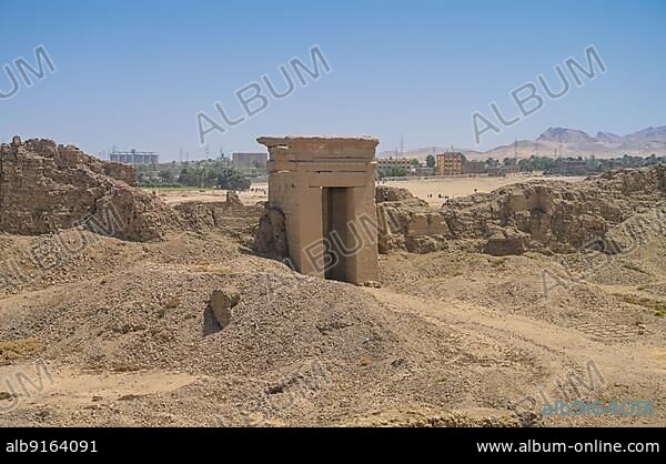 Eastern Gate, Temple of Hathor, Dendera, Qina, Egypt, Africa.