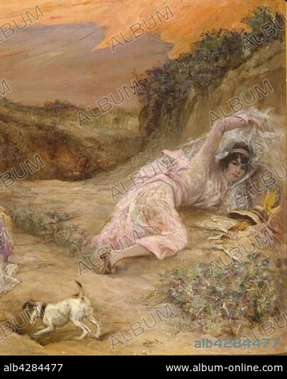 Georges Jules Victor Clairin. French school. Detail of the painting 'Sarah Bernhardt and a friend on the beach at Belle Isle, detail'. No date. Oil on canvas (141 x 81 cm). Private collection. Georges Jules Victor Clairin (1843-1919).