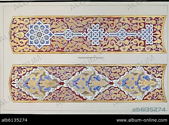 MOTIVOS DECORATIVOS ARABES-COPIA DE LOS DIBUJOS DE SANCHEZ SARABIA PARA "LAS ANTIGUEDADES ARABES".
