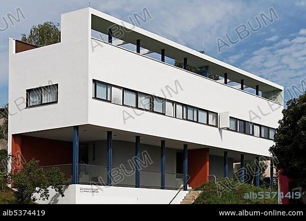 LE CORBUSIER. Museum Weissenhof at the Corbusier house, designed 1927, Stuttgart, Baden-Wuerttemberg, Germany, Europe.