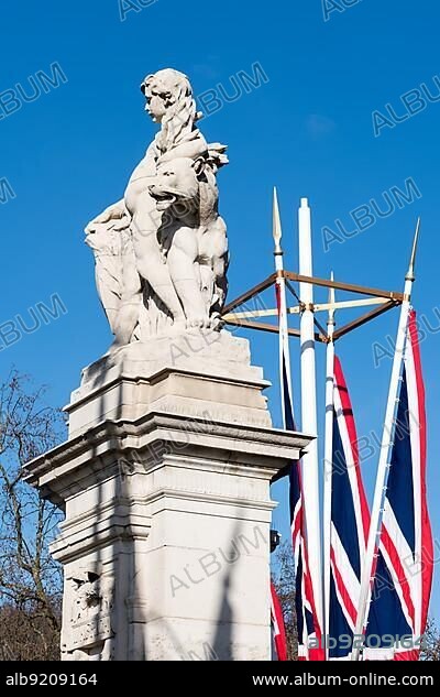 Statue representing West Africa outside Buckingham Palace in London.