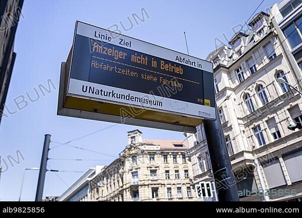 A display at the tram station U-Bahnhof Naturkundemuseum is out of order. Berlin; 30.05.2023.; Berlin; Germany; Europe.