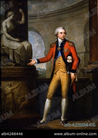 Angelica Kauffmann (1741-1807). Portrait of Stanislas Auguste Poniatowski, King of Poland under the name of Stanislas II. 1780. Oil on canvas. Florence, Stibbert Museum. Editorial use only. Please contact the Stibbert museum prior publication.. Simona Di Marco - direzione@museostibbert.it - Tel : 0039 055 486049.