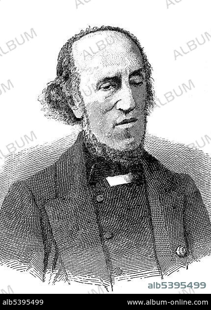 Joseph Antoine Ferdinand Plateau, 1801 - 1883, Belgium-Wallonian physicists and pioneer in photography, historic wood engraving, about 1888.