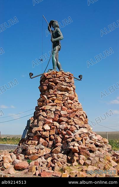 Monument for the Tehuelche Indians, Puerto Madryn, Chubut Province, Patagonia, Argentina, South America.