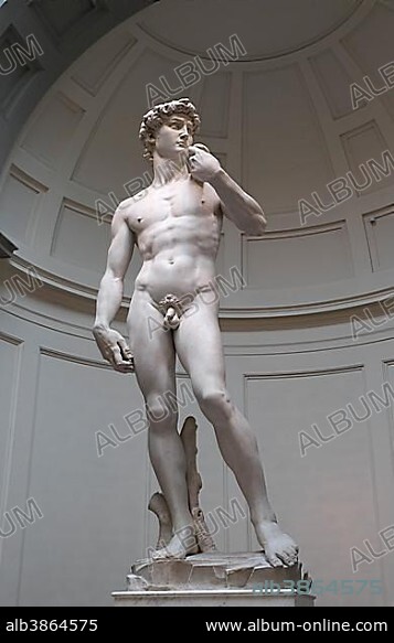 Statue of David by Michelangelo, Galleria dell'Accademia, Florence, Tuscany, Italy, Europe.