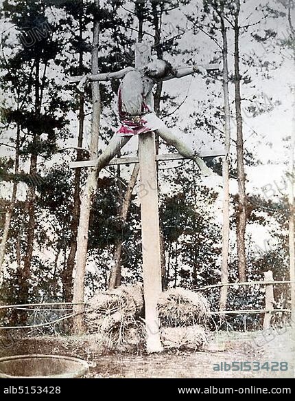 Execution, crucifixion, Japan, Asia.