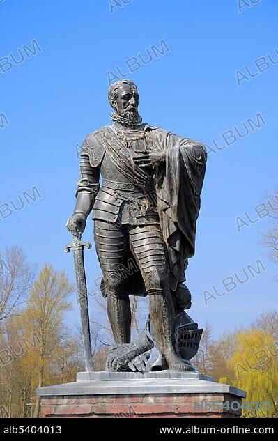 Statue of Lamoral, Count of Egmont or Egmond, North Holland, Netherlands, Europe.