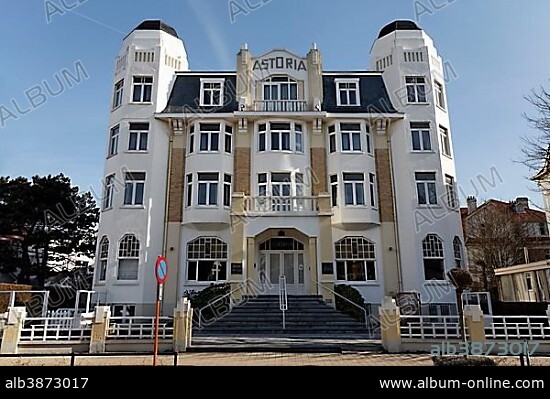 Astoria Hotel, Art Deco style, De Haan, West Flanders, Belgium, Europe.
